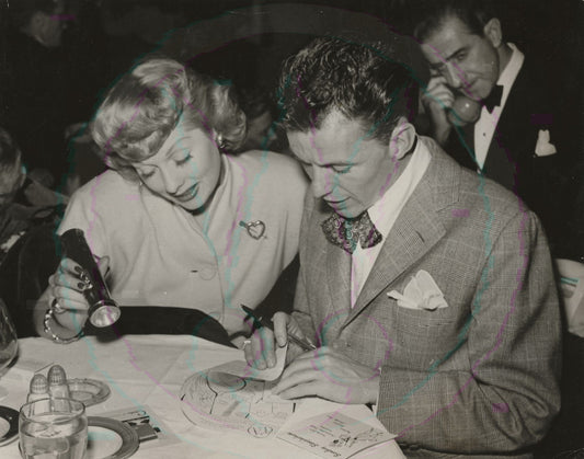 Frank Sinatra & Lucille Ball Vintage 8x10 by Art Weissman *RARE*