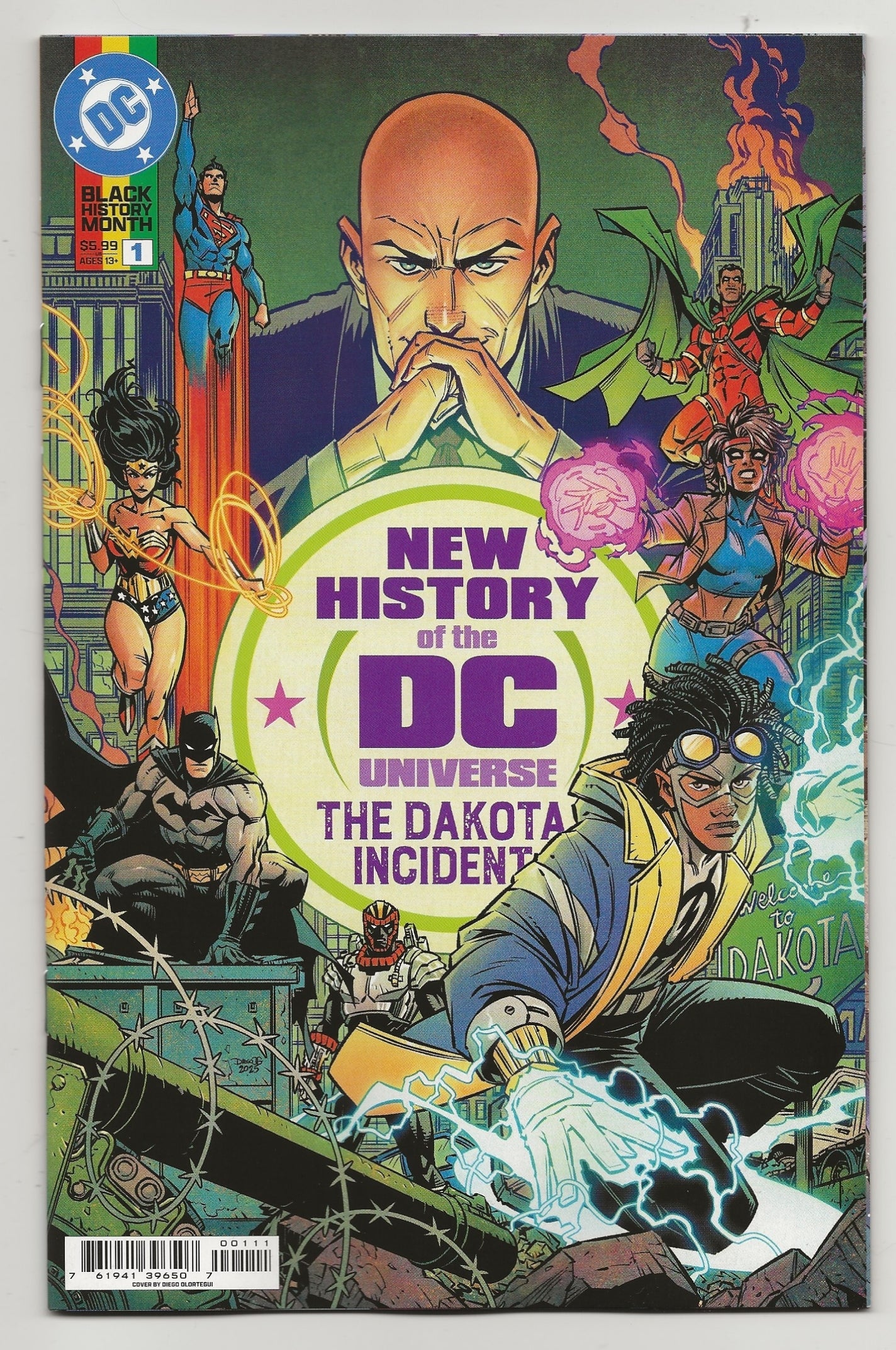 New History Of The DC Universe: The Dakota Incident #1 - Diego Olortegui Cover - DC Comics
