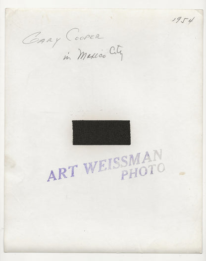The Balcony Suite: Gary Cooper in Mexico City – Rare 1954 Art Weissman Trio