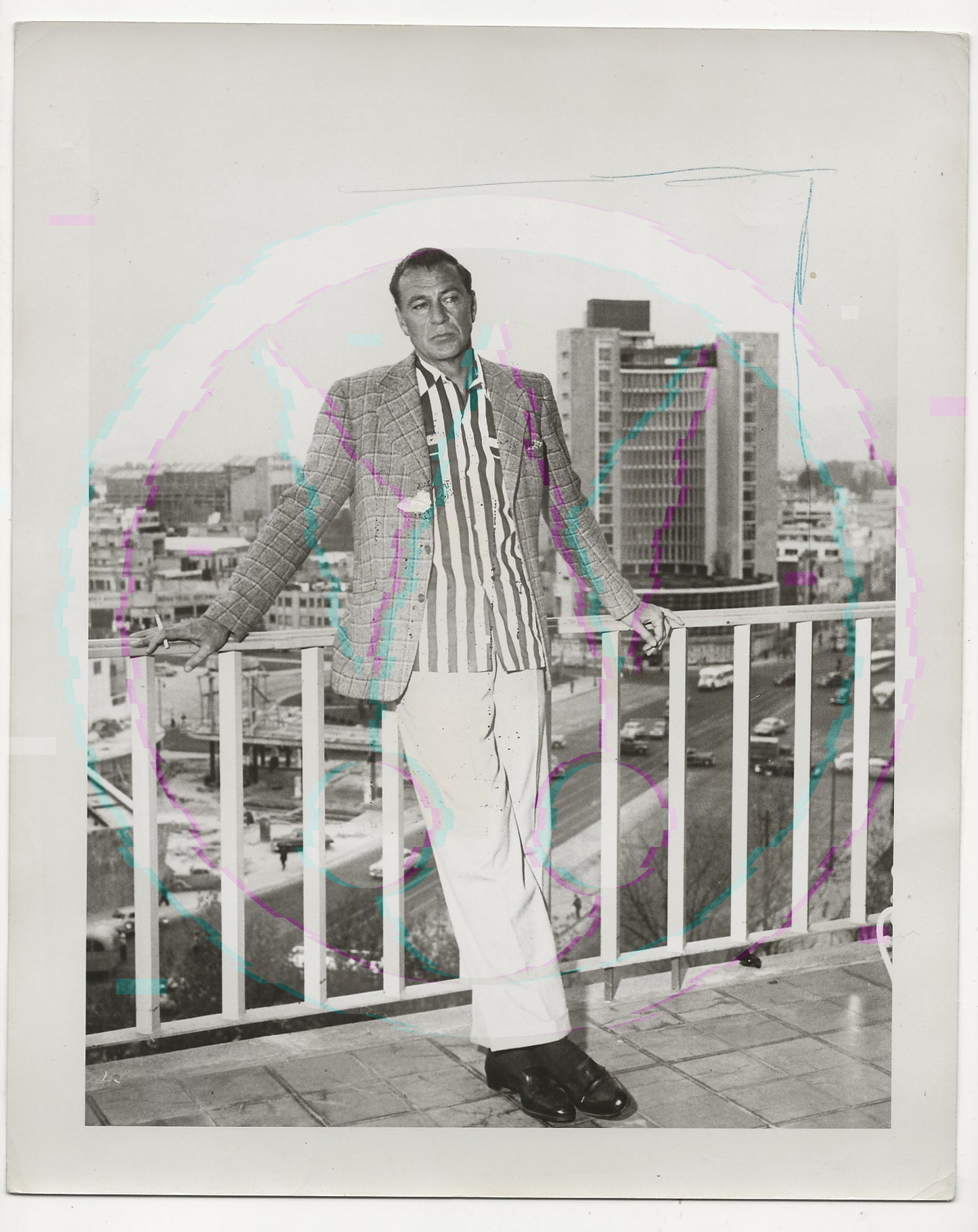 The Balcony Suite: Gary Cooper in Mexico City – Rare 1954 Art Weissman Trio
