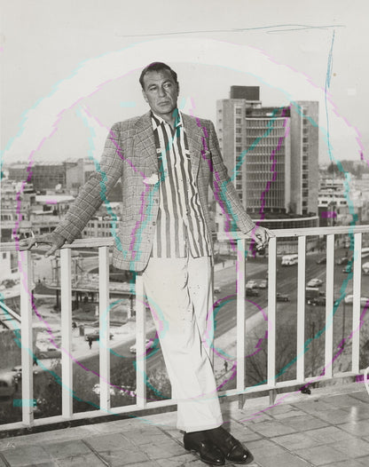 The Balcony Suite: Gary Cooper in Mexico City – Rare 1954 Art Weissman Trio