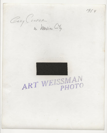 The Balcony Suite: Gary Cooper in Mexico City – Rare 1954 Art Weissman Trio