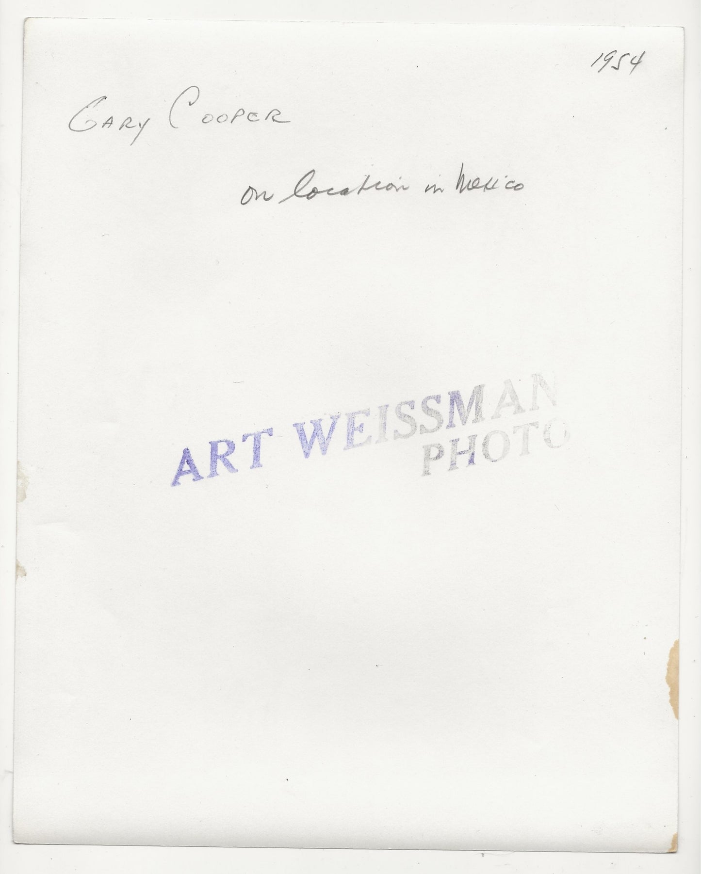 The Silent Command: Gary Cooper in Profile – Original 1954 Art Weissman GSP