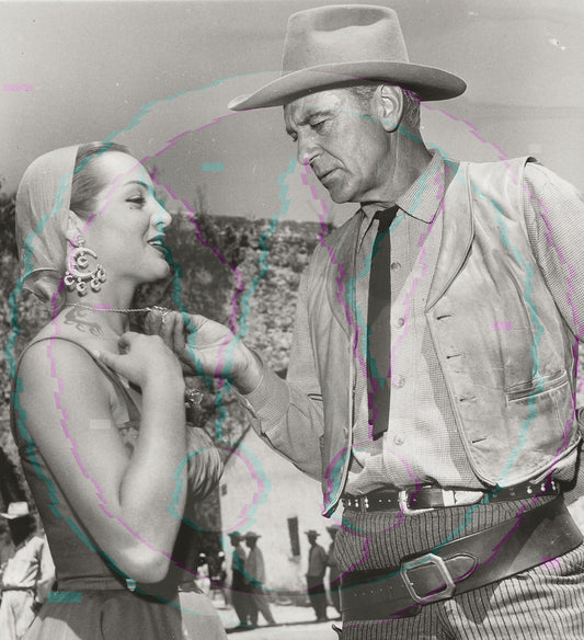 Sultry South: Gary Cooper & Sarita Montiel – Original 1954 Weissman Candid GSP