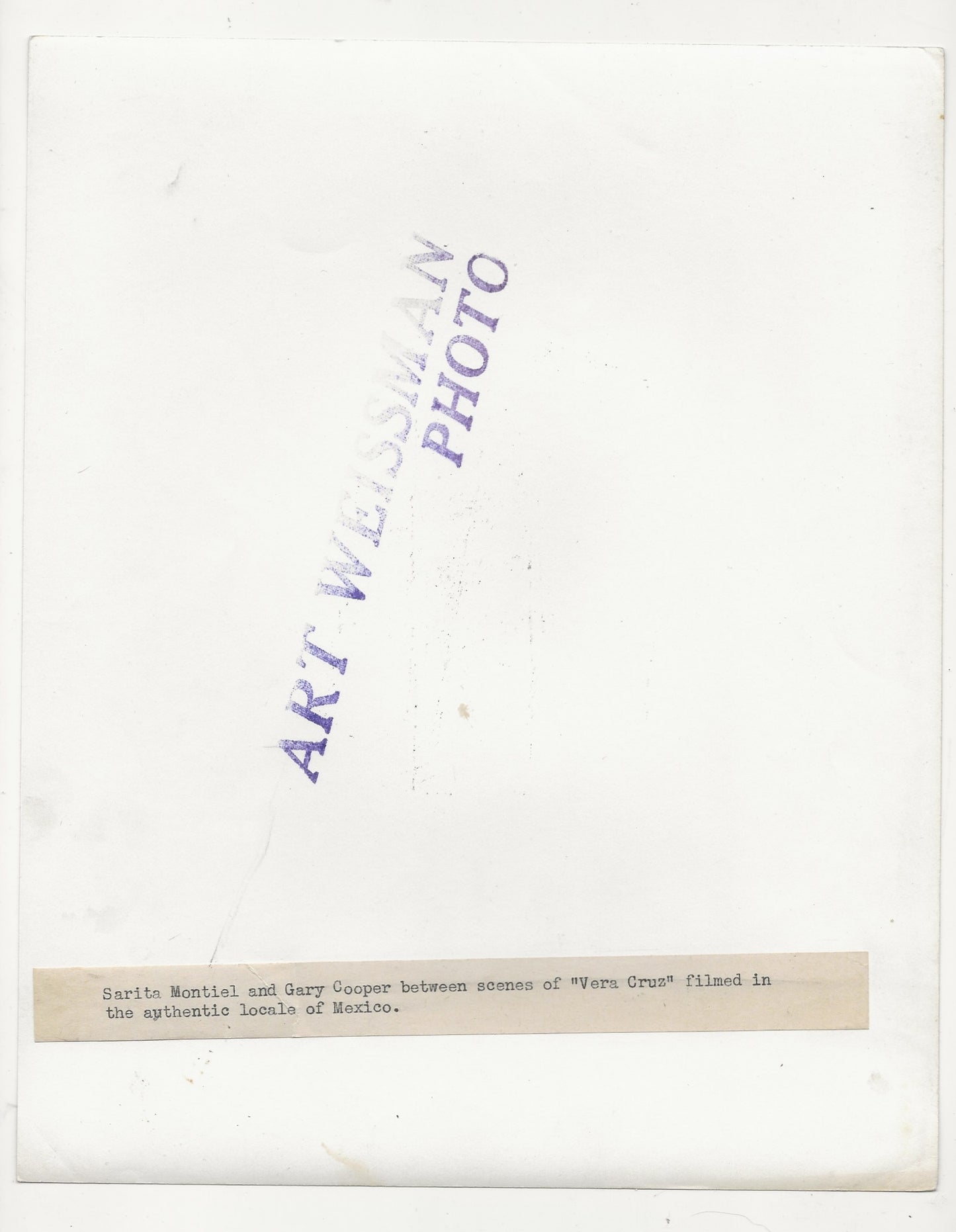 Sultry South: Gary Cooper & Sarita Montiel – Original 1954 Weissman Candid GSP