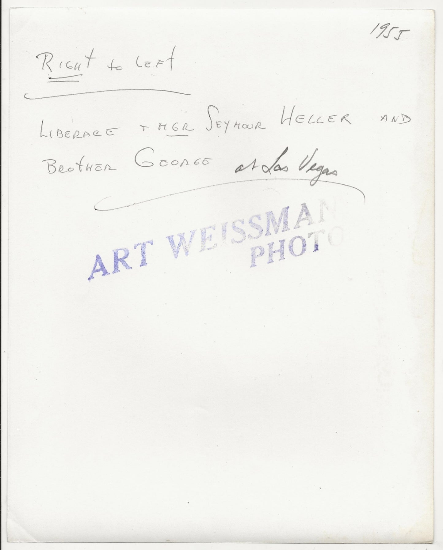 Midnight Buffet: Liberace, George & Seymour Heller – Original 1955 Weissman GSP