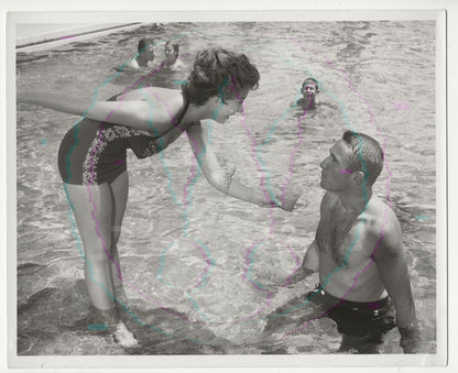 Wet & Wild: Mitzi Gaynor’s Private Poolside Rendezvous – Original 1955 Weissman GSP