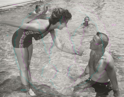 Wet & Wild: Mitzi Gaynor’s Private Poolside Rendezvous – Original 1955 Weissman GSP