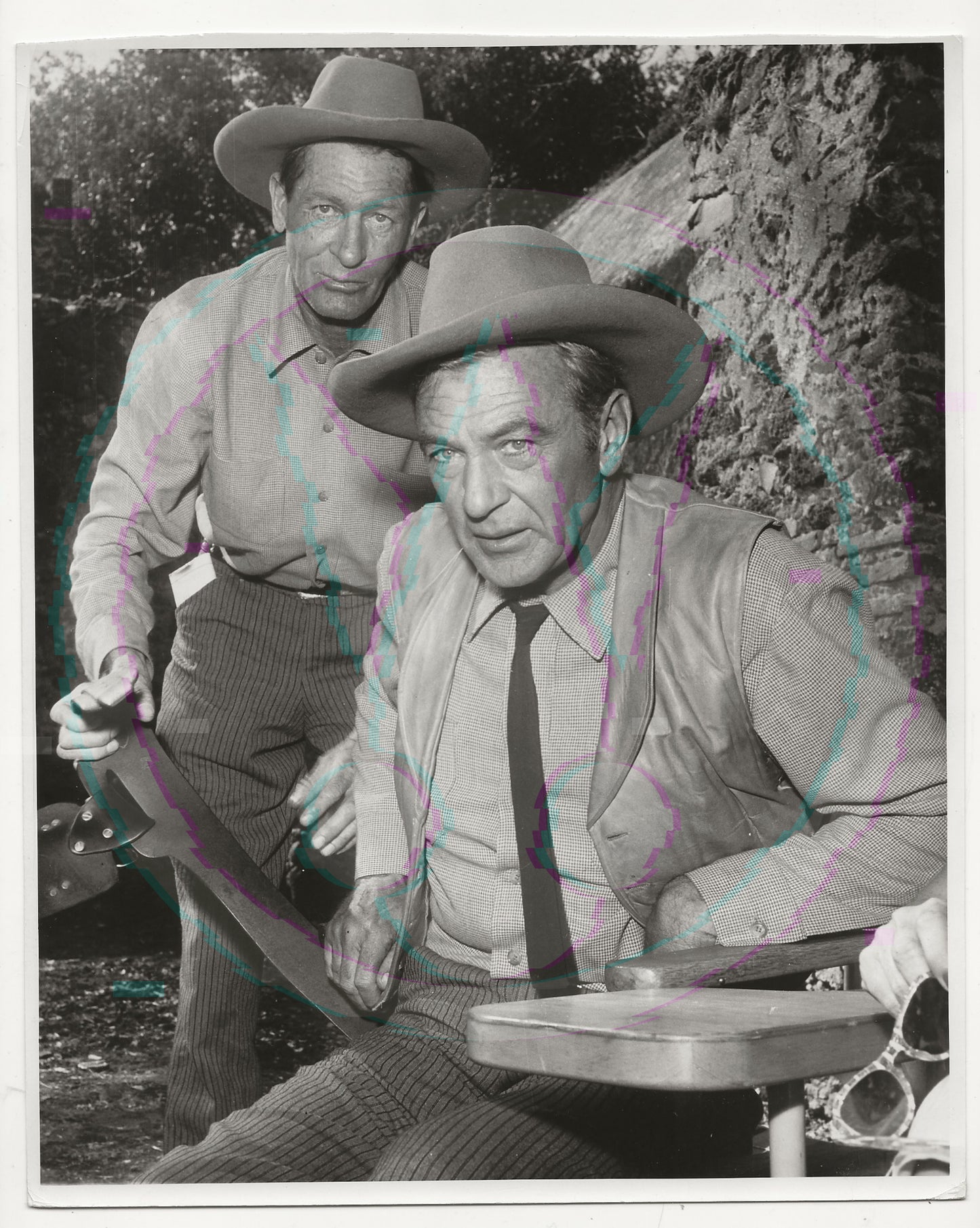 Double Exposure: Gary Cooper & "Slim" Talbot – Original 1954 Art Weissman GSP