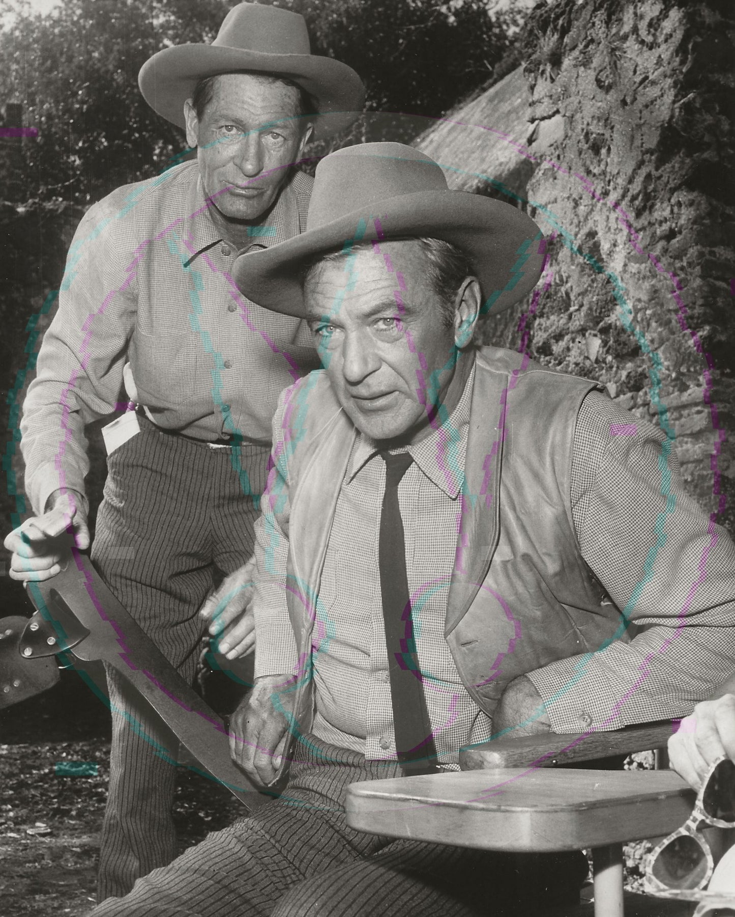 Double Exposure: Gary Cooper & "Slim" Talbot – Original 1954 Art Weissman GSP