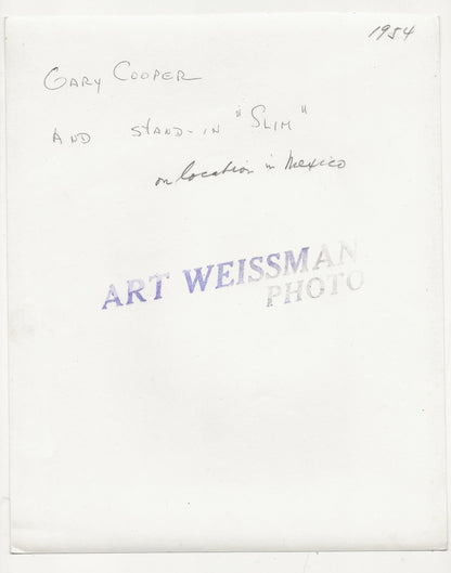 Double Exposure: Gary Cooper & "Slim" Talbot – Original 1954 Art Weissman GSP