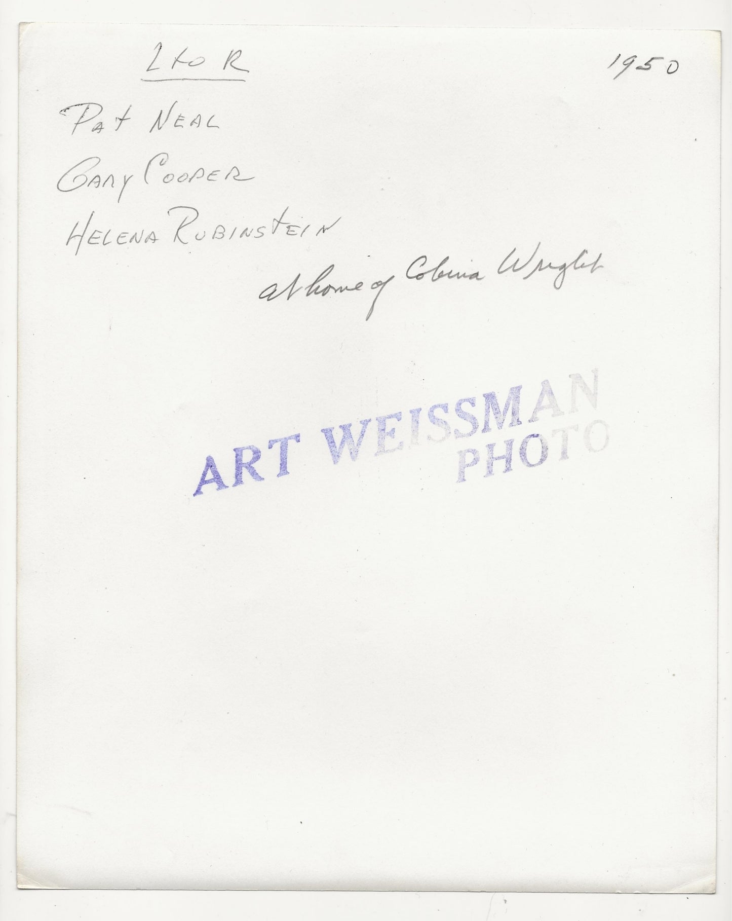 Forbidden Desires: Patricia Neal, Gary Cooper & Helena Rubinstein – Original 1950 GSP