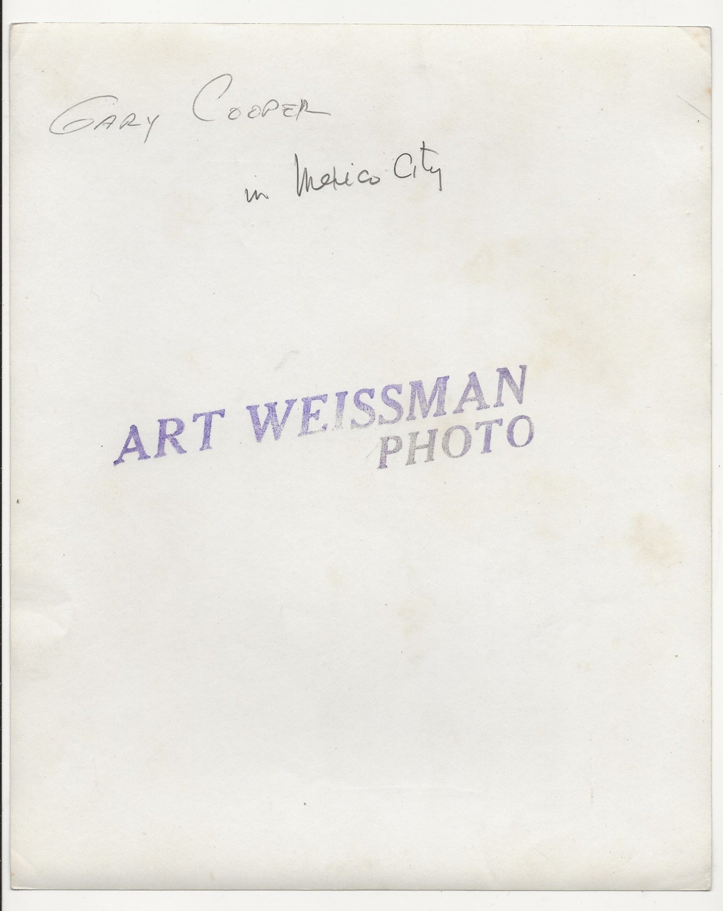The Balcony Suite: Gary Cooper in Mexico City – Rare 1954 Art Weissman Trio