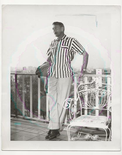 The Balcony Suite: Gary Cooper in Mexico City – Rare 1954 Art Weissman Trio