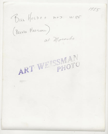 Midnight at Mocambo: William Holden’s Private Grip – Original 1955 Art Weissman GSP