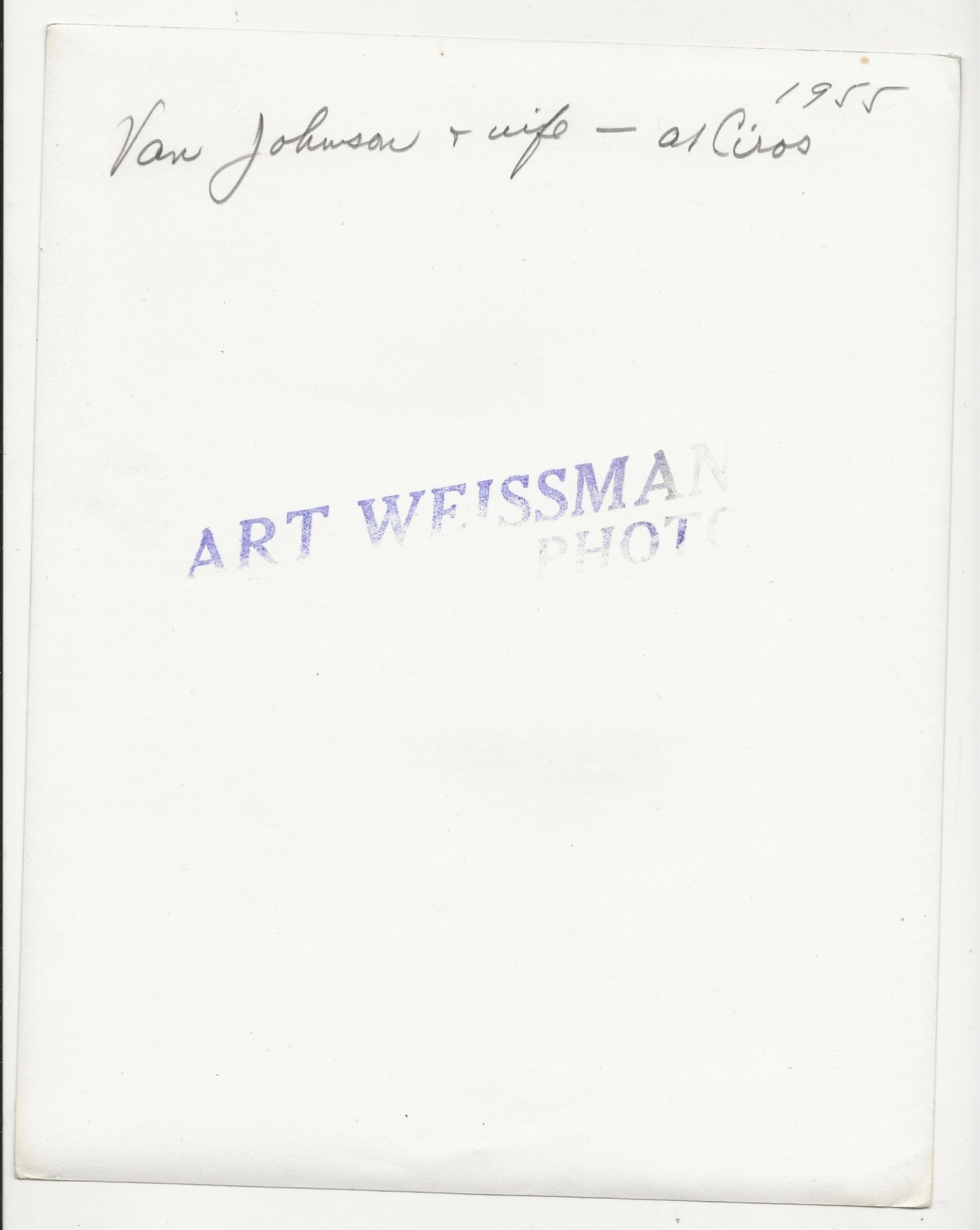 Midnight Rhythm: Van Johnson’s Private Dance at Ciro’s – Original 1955 Weissman GSP