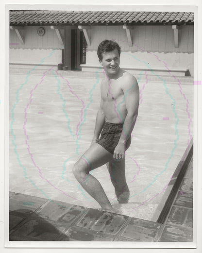 Baptized in Desire: Pat Boone Poolside – Original 1950s Art Weissman GSP