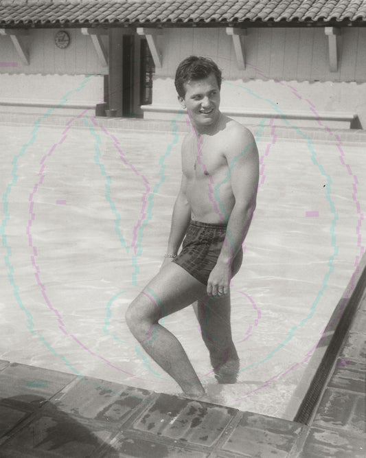 Baptized in Desire: Pat Boone Poolside – Original 1950s Art Weissman GSP