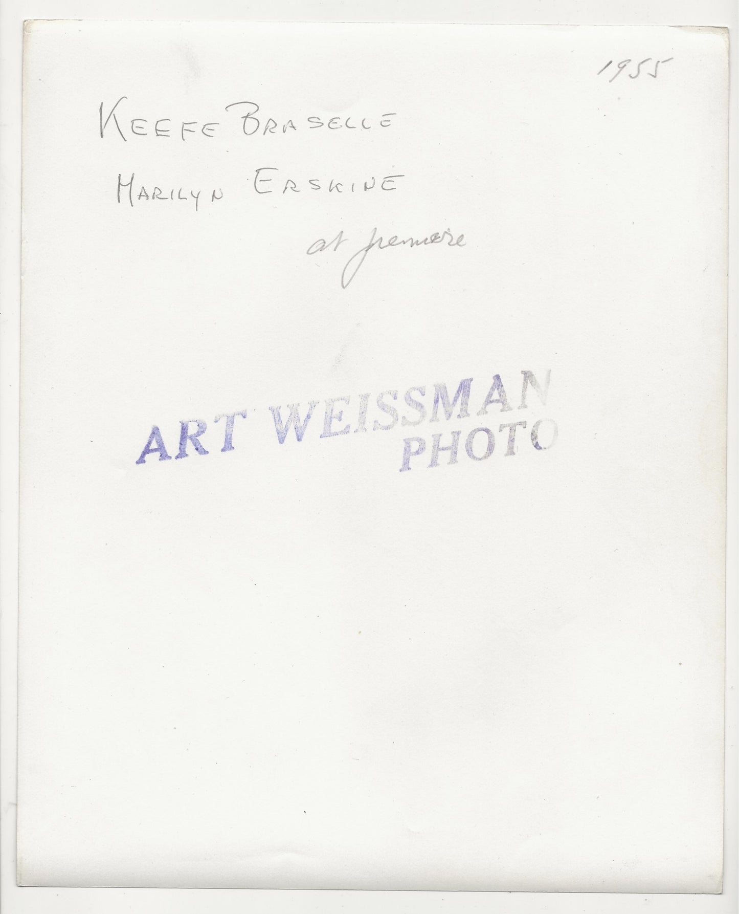 Keefe Brasselle & Marilyn Erskine – Original 1955 Weissman GSP