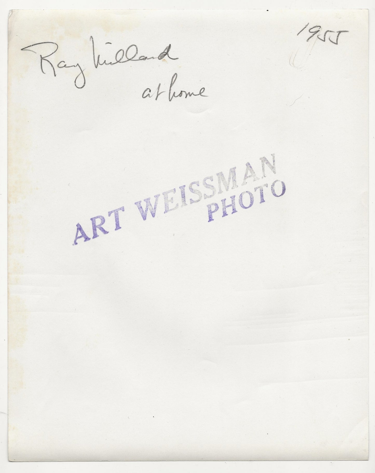 The Private Line: Ray Milland "At Home" – Original 1955 Weissman GSP