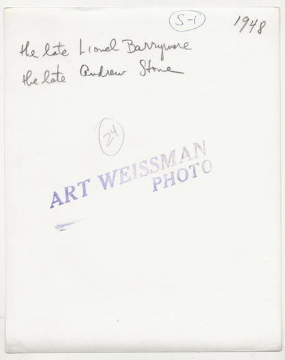The Patriarch’s Repose: Lionel Barrymore & Andrew Stone – Original 1948 Weissman GSP