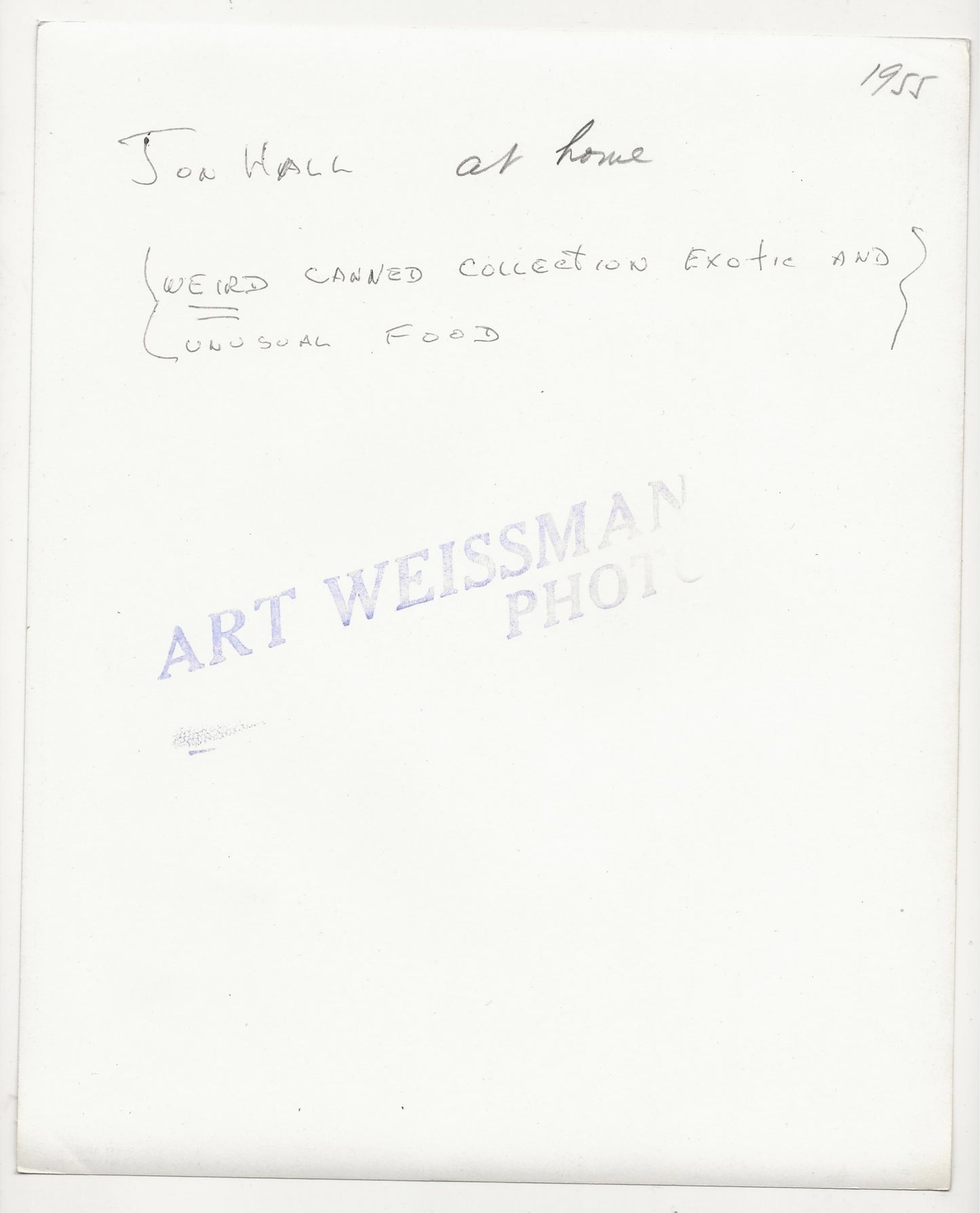 Exotic Hunger: Jon Hall’s Forbidden Pantry – Original 1955 Weissman GSP