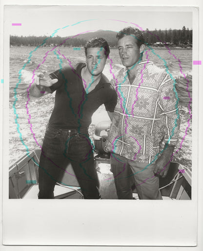 Mounting the Waves: Guy Madison & Wayne Mallory at Big Bear – Original 1955 Weissman GSP