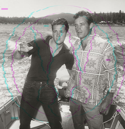Mounting the Waves: Guy Madison & Wayne Mallory at Big Bear – Original 1955 Weissman GSP