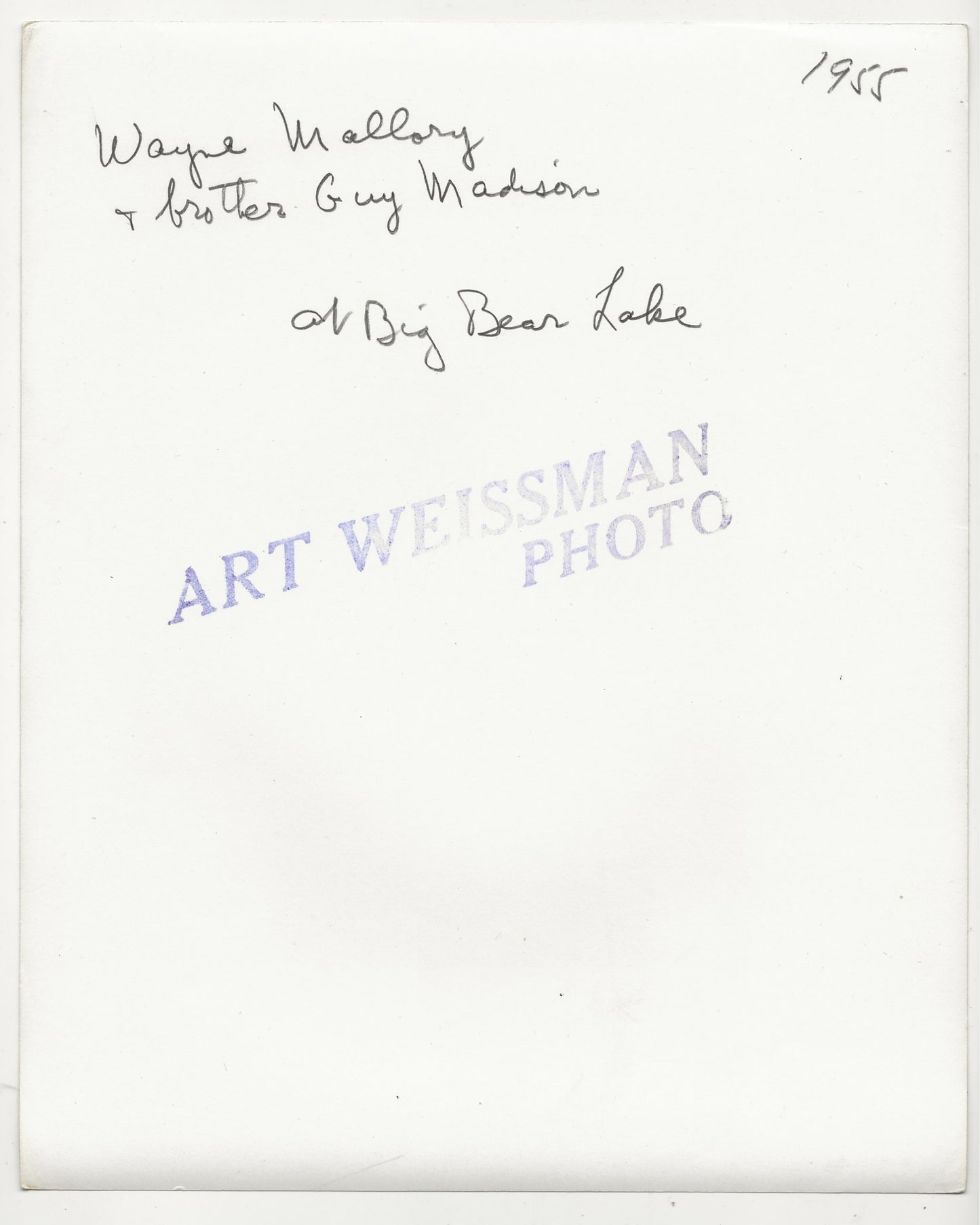 Mounting the Waves: Guy Madison & Wayne Mallory at Big Bear – Original 1955 Weissman GSP
