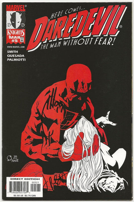 Daredevil Vol 2 #5 Signed By Joe Quesada & Jimmy Palmiotti Marvel Knights 1999