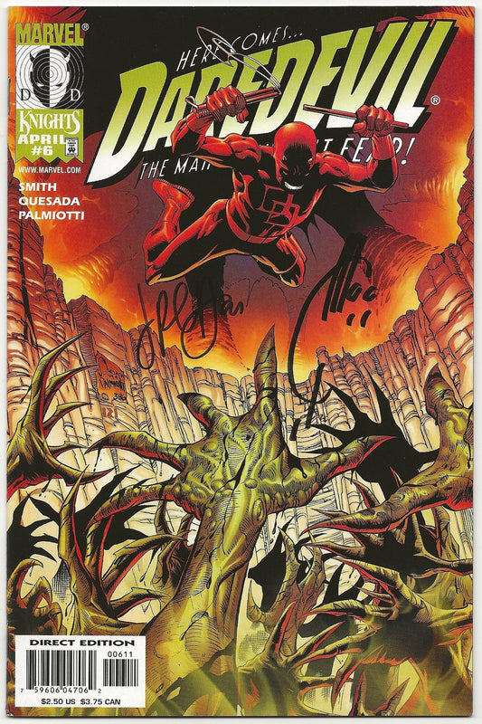 Daredevil Vol 2 #6 Signed By Joe Quesada & Jimmy Palmiotti Marvel Knights 1999