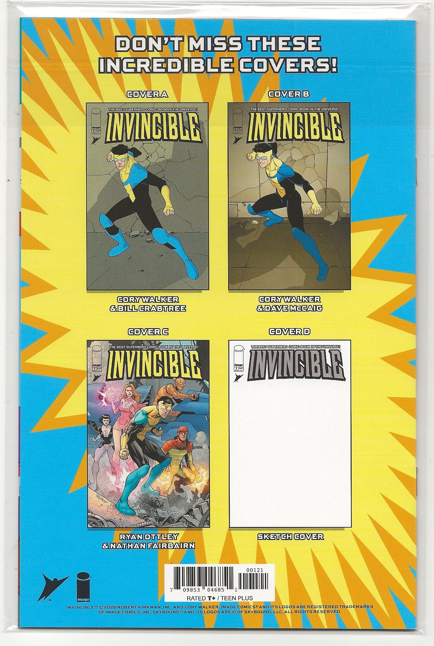 Invincible #1 Lunar Exclusive VS Variant Cory Walker Cover Ella Mental First Appearance