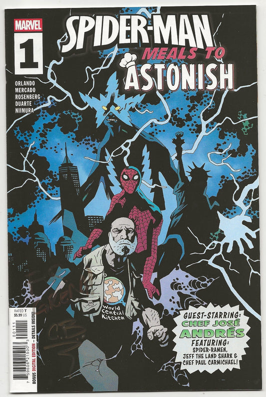 Spider-Man Meals To Astonish #1 Signed C.B. Cebulski Personalized Marvel Cover A