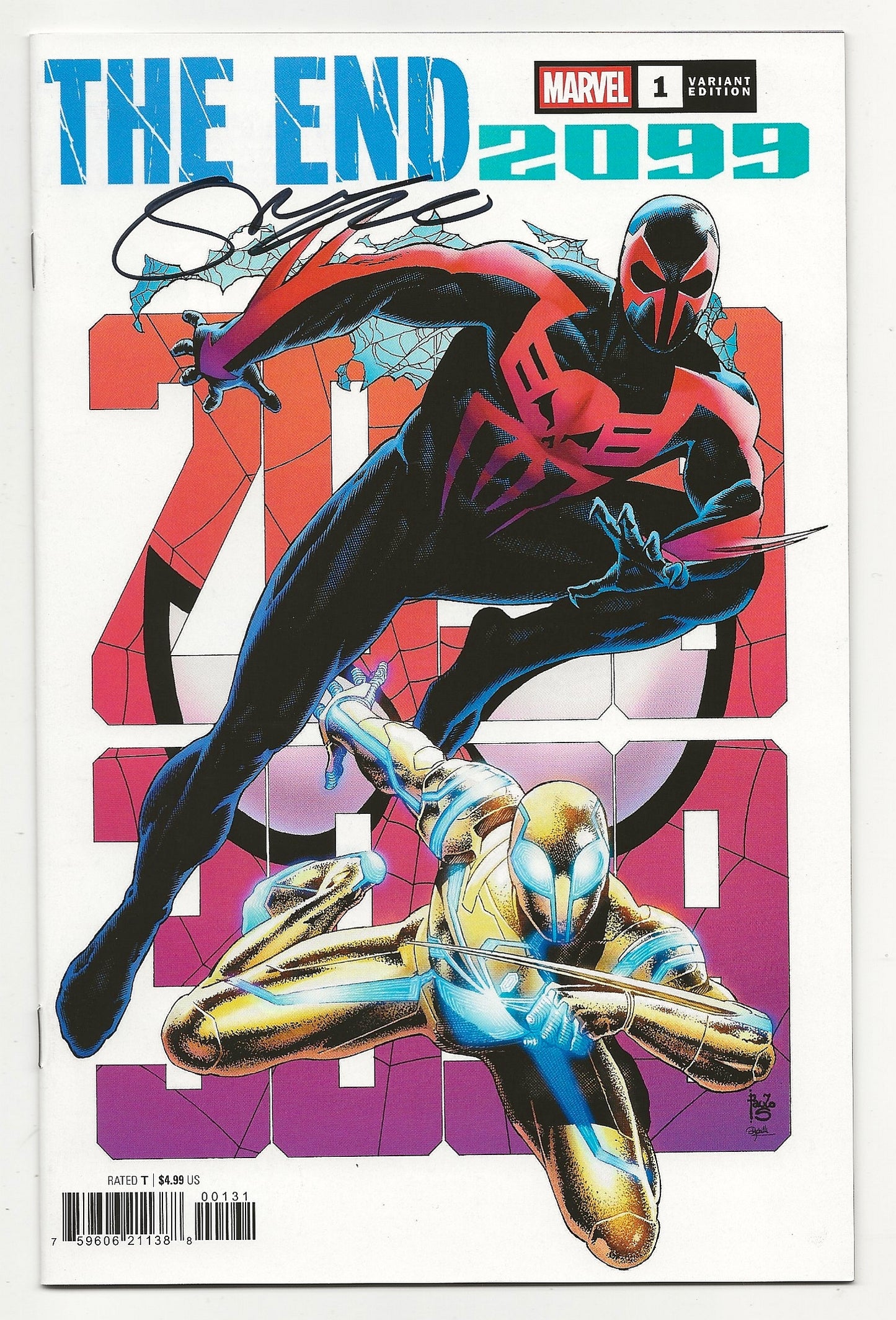 The End 2099 #1 Paulo Siqueira Variant Signed By Steve Orlando With COA Marvel 2025