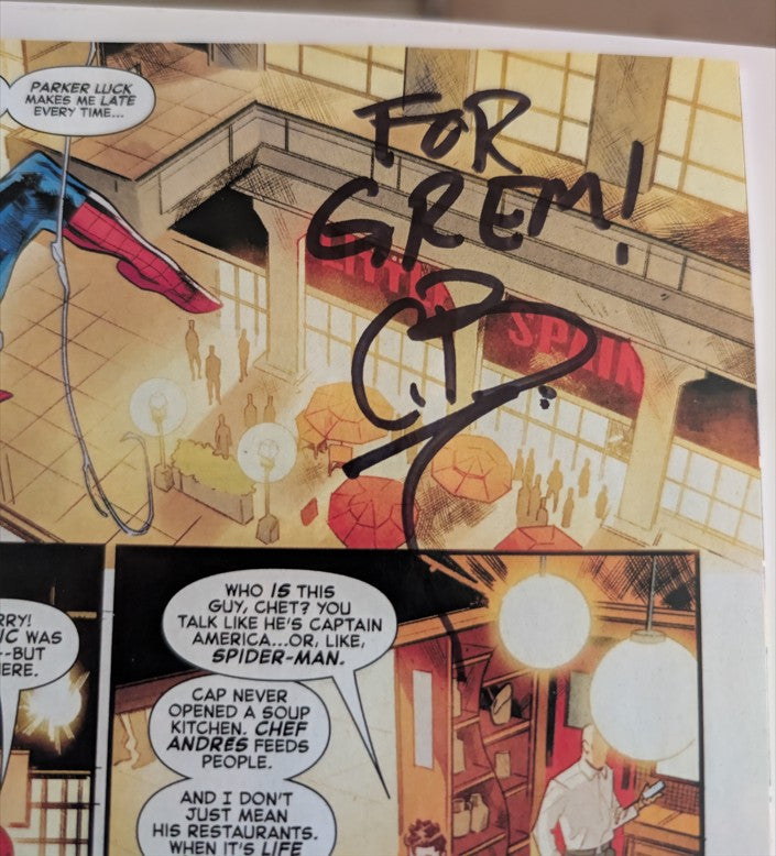 Spider-Man Meals To Astonish #1 Signed C.B. Cebulski Personalized Marvel Cover A