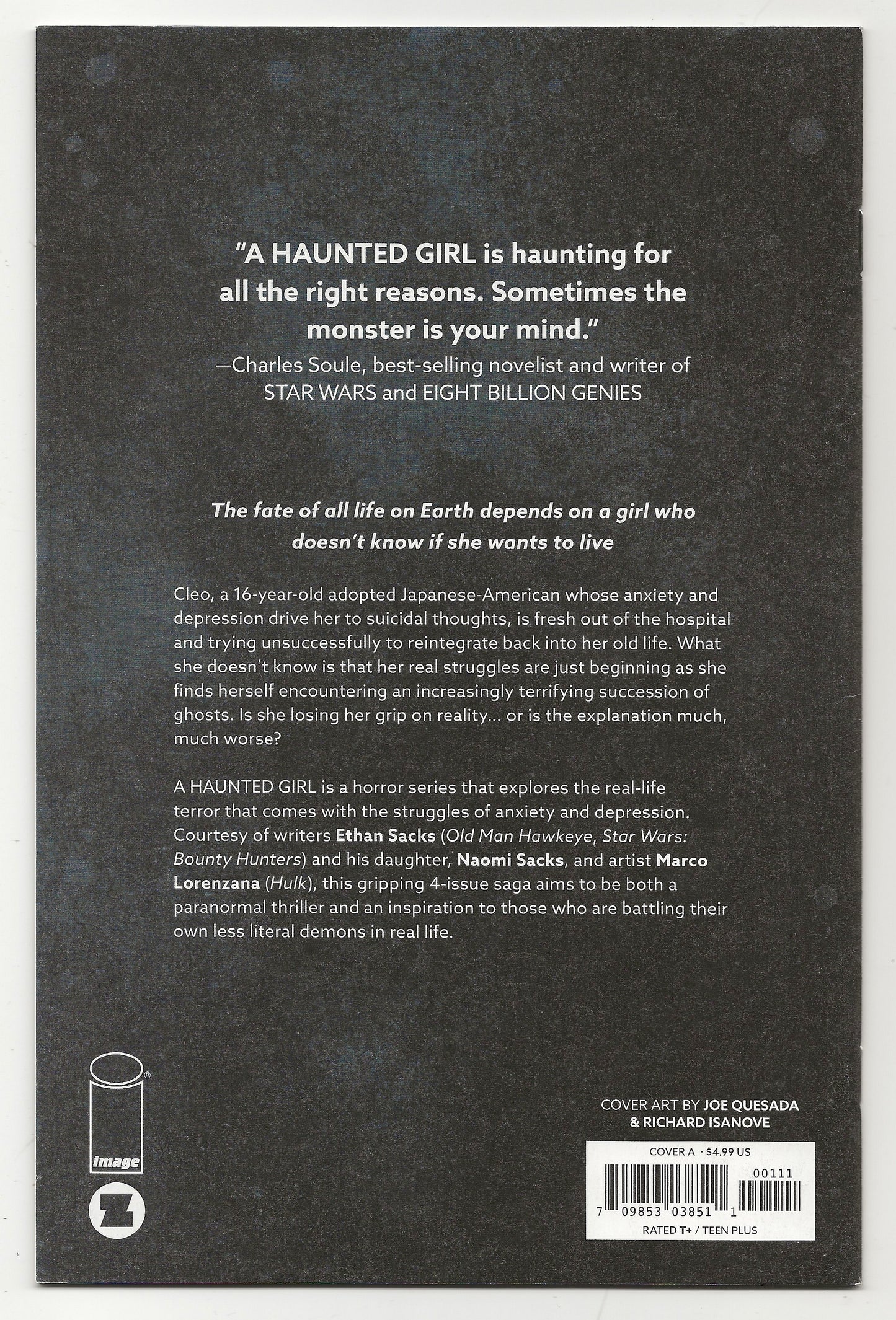 A Haunted Girl #1 Cover A Joe Quesada Ethan Sacks Signed COA Image Comics 2023