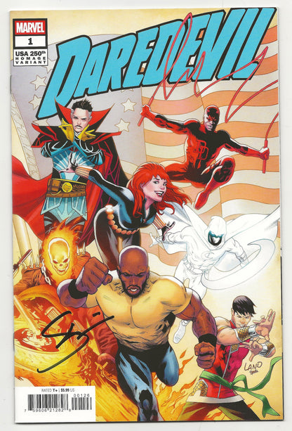 Daredevil Vol 9 #1 Stephanie Phillips Signed Greg Land Homage Variant COA Marvel