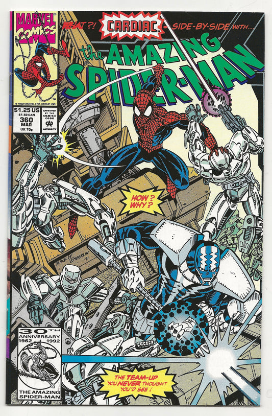 The Amazing Spider-Man #360 (1992) 1st Cameo Carnage Mark Bagley - Marvel Comics