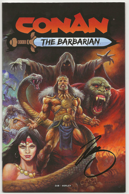 Conan The Barbarian Vol 5 #25 Signed By Jim Zub Alex Horley Wraparound Cover Titan Comics