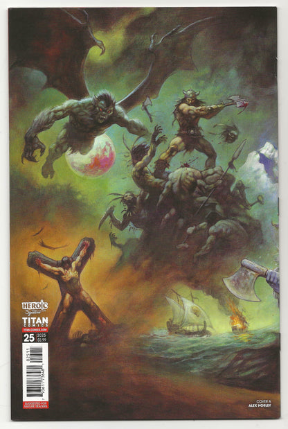 Conan The Barbarian Vol 5 #25 Signed By Jim Zub Alex Horley Wraparound Cover Titan Comics
