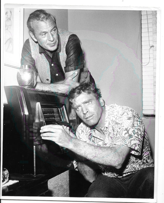 Sultry Legends: Gary Cooper & Burt Lancaster By Weissman Studios Vtg 8x10 GSP