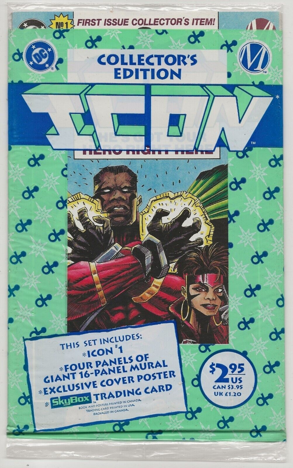Icon #1 1993 Milestone/ DC Comics: Collector's Edition, Sealed Polybag w Card