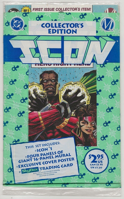 Icon #1 1993 Milestone/ DC Comics: Collector's Edition, Sealed Polybag w Card