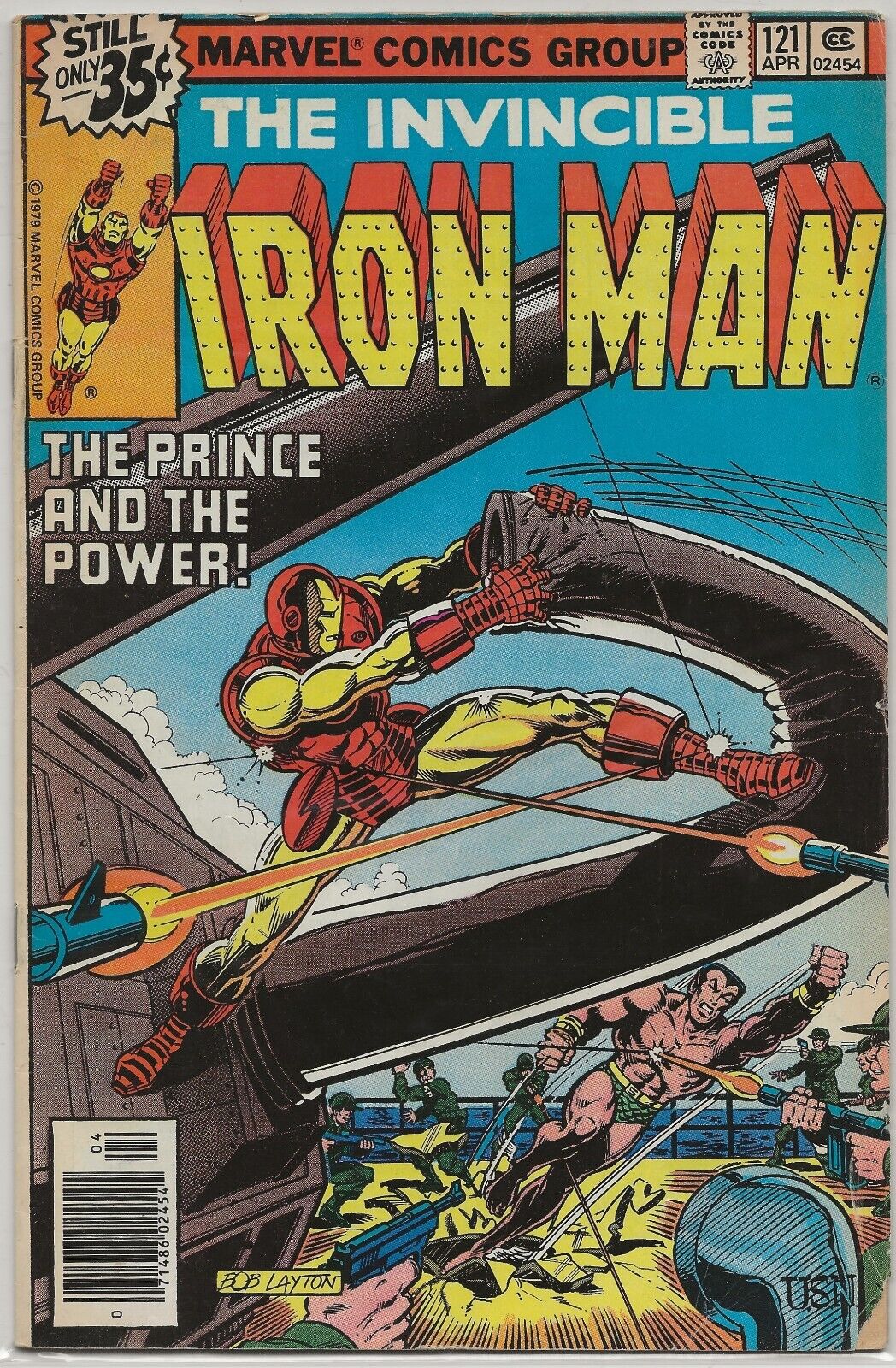 Iron Man #121 1979 Marvel: "Demon in a Bottle" pt 2; Bob Layton Newsstand Cover