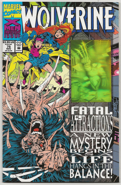 Wolverine #75 | 1993 | FATAL ATTRACTIONS | Hologram Cover| RAW