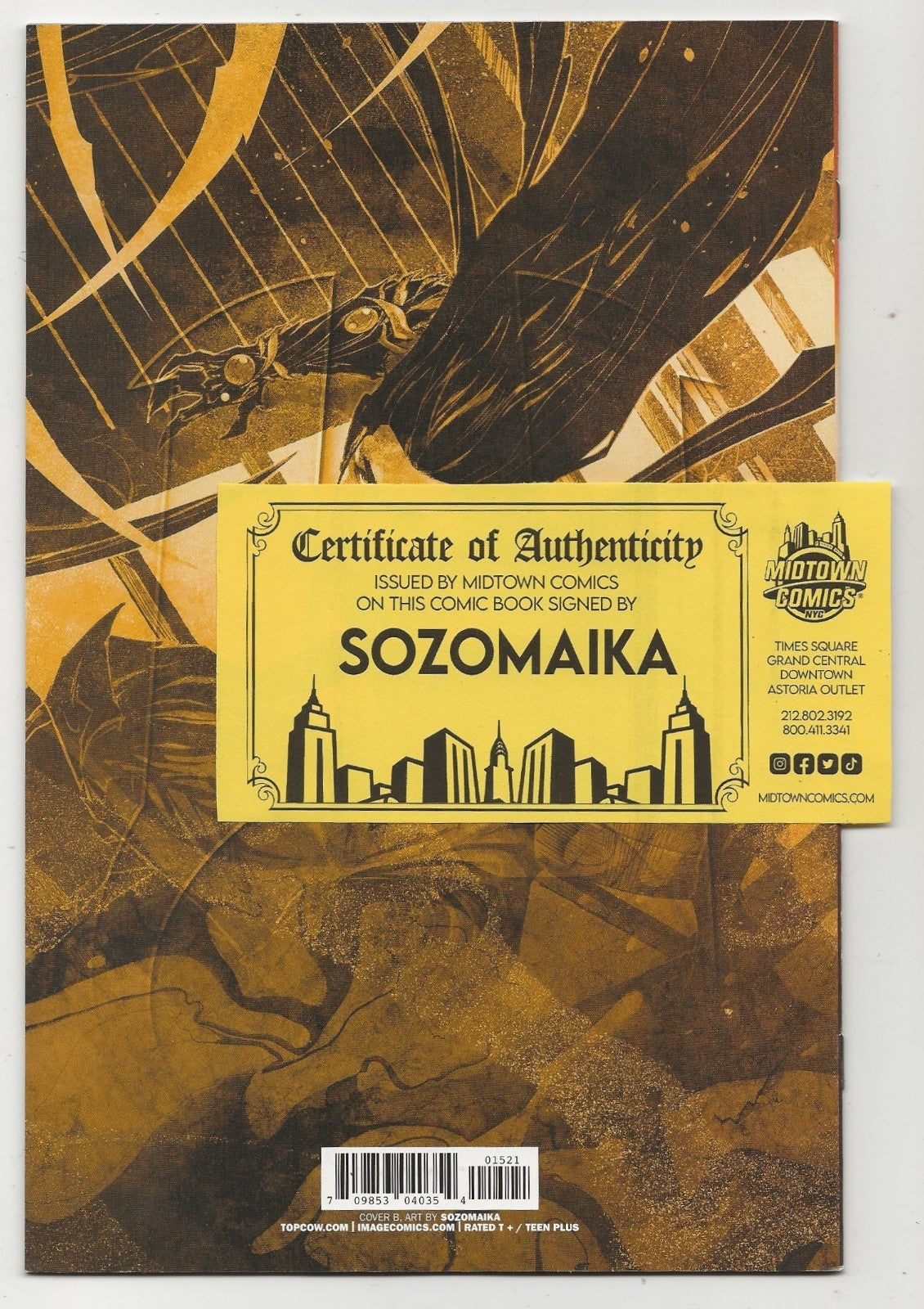 Witchblade #15: Sozomaika Variant; 1 of 5 signed by Artist