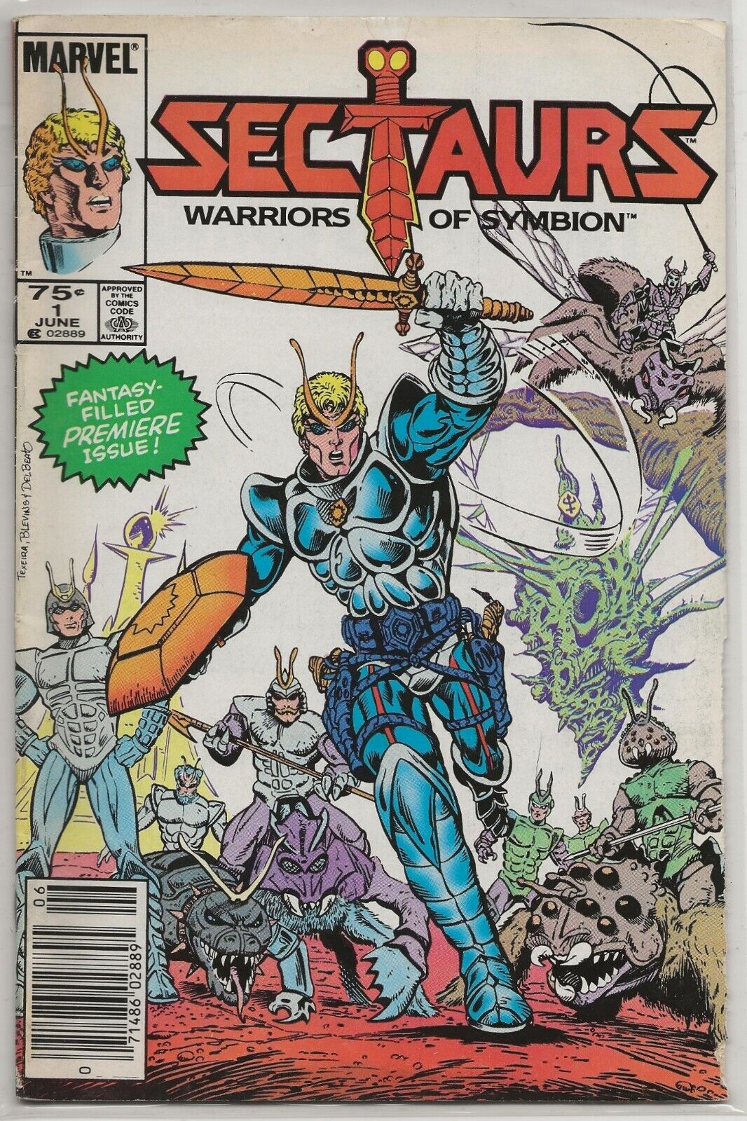 Sectaurs #1 1985 Marvel Comics: Mark Texeira Newsstand Cover