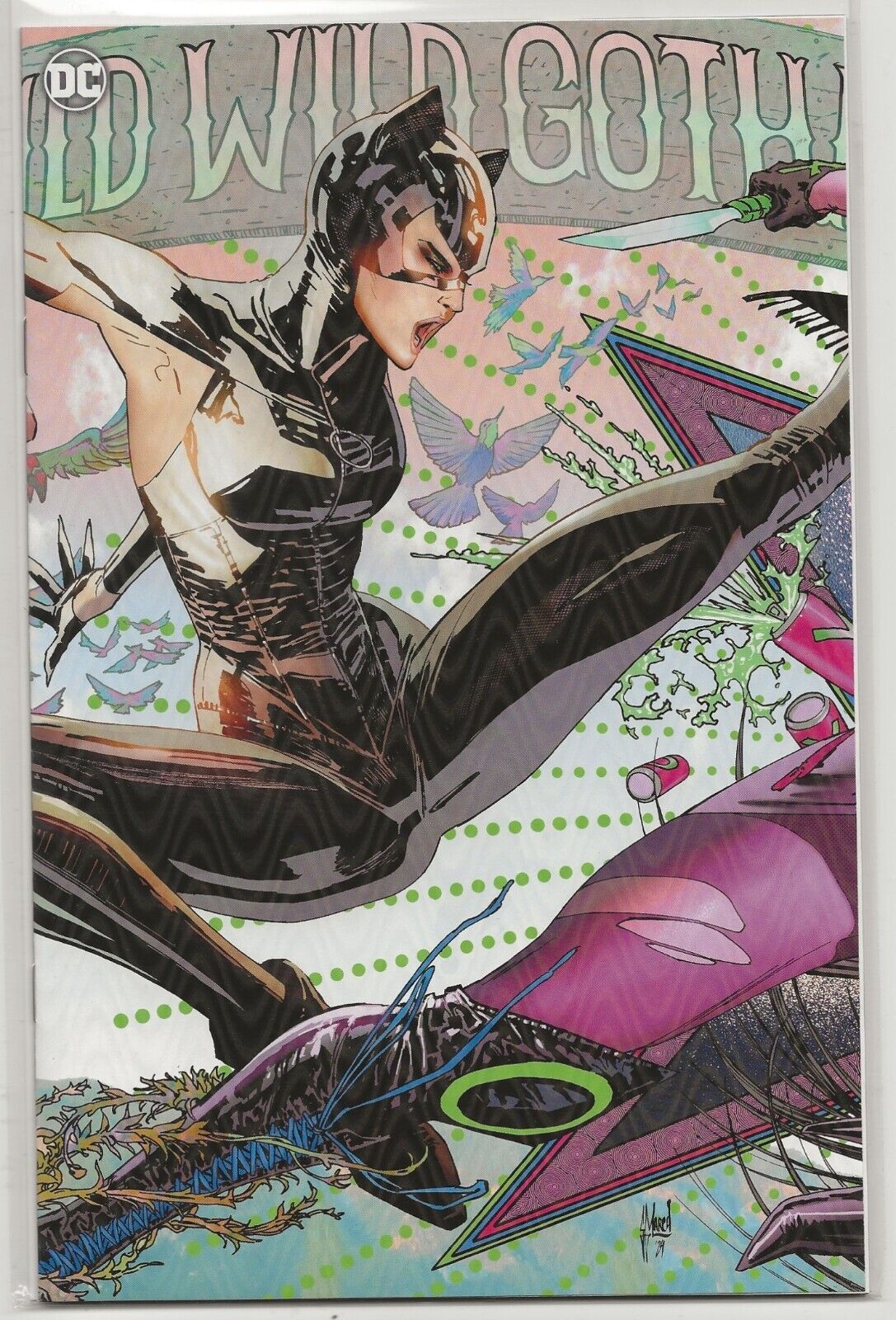 Gotham City Sirens #3:  1st app of Dumb Rabbit; Connecting prismatic cover