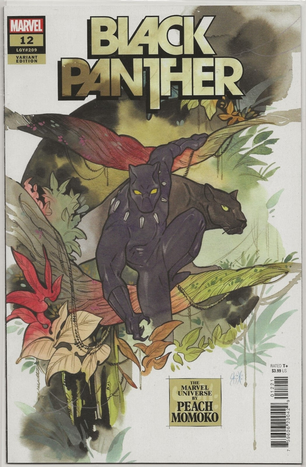 Black Panther #12 2022: 1st team app of a Black Panther team; Peach Momoko Cvr