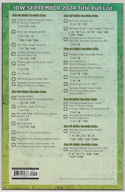 IDW Monthly Title Catalog | September 2024: Teenage Mutant Ninja Turtles